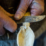 James Crombie in his workshop 2018